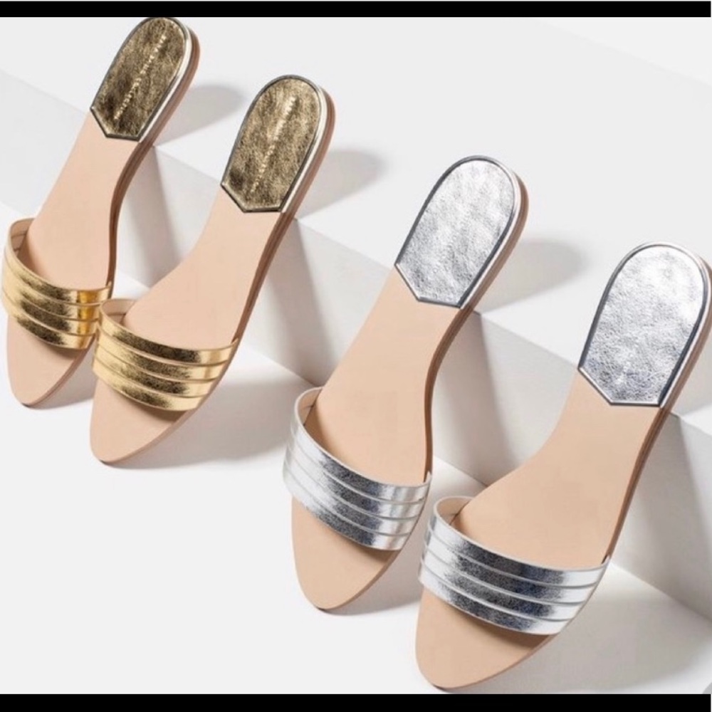 ZARA Silver Flat Sandal!